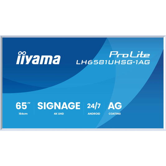 iiyama ProLite LH6581UHSG-1AG 65" 4K Digital Signage Display – official product photo 2 (LH6581UHSG-1AG)