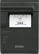Epson TM-L90 thermal label and receipt printer, dark grey, serial + USB (C31C412412) – front view