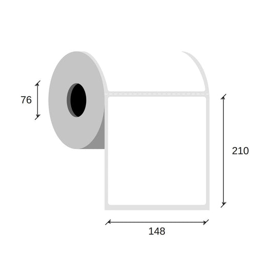 SCANSHOP thermal label roll 148 x 210 mm diagram