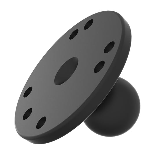 RAM Mounts B-size round plate with ball and AMPS hole pattern (RAM-B-202U) – alternative view