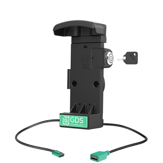 RAM Mounts GDS key-locking powered dock with USB-A for Zebra TC73 and TC78 in IntelliSkin – alternative view