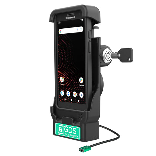 RAM Mounts GDS key-locking powered vehicle dock for Honeywell CT37 in IntelliSkin – product photo