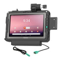 RAM Mounts Getac ZX10 dokstacija ar barošanu, USB-A datu pieslēgumu un atslēgas slēdzeni (RAM-HOL-GE4PDKLU)