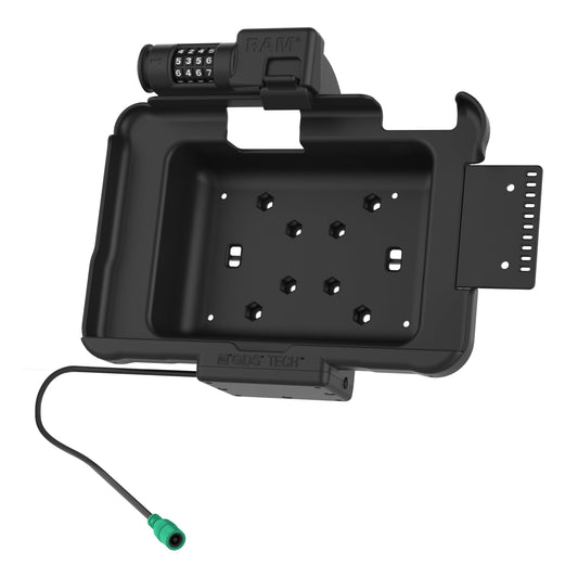 RAM Mounts combination-locking GDS powered dock for Zebra ET5x 8.3" and 8.4" rugged tablets – alternative view
