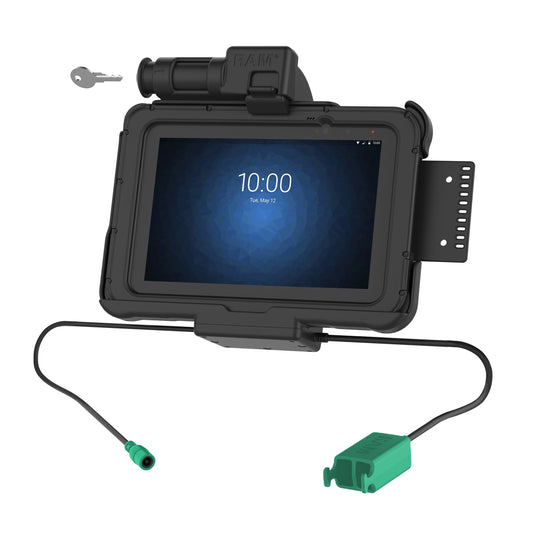 RAM Mounts key-locking GDS power dock with dual USB-A for Zebra ET5x 8.3" and 8.4" rugged tablets – product photo