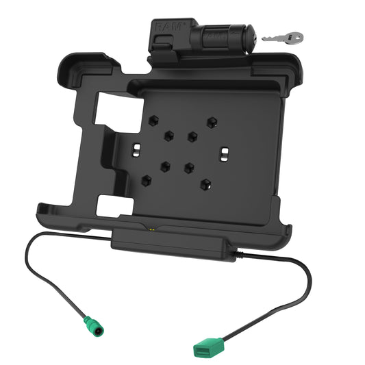 RAM Mounts key-locking GDS power + data dock with USB-A for Zebra XSLATE L10 rugged tablet – view 2