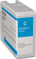 Epson SJIC36P(C) tintes kasetne, ciāna, 80 ml – ColorWorks C6000/C6500 (C13T44C240)