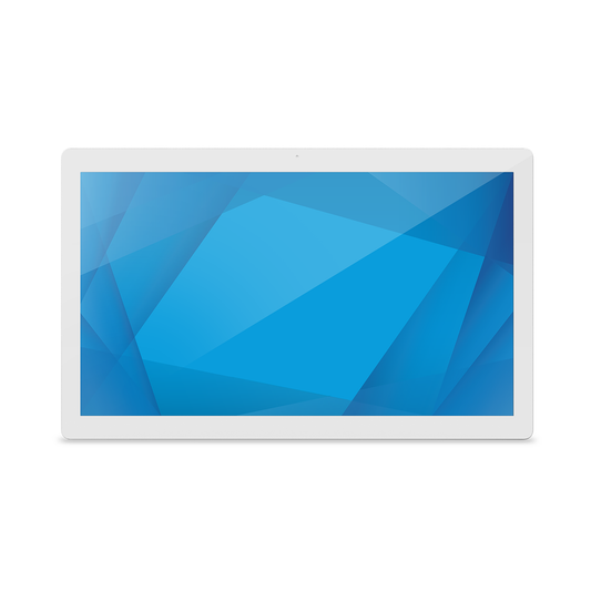 Elo I-Series 5 21.5" Android touch computer in white, front view (E541651)