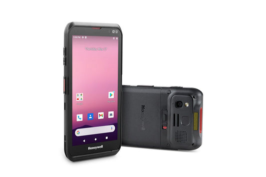 Honeywell ScanPal EDA56 Android mobile computer, Wi-Fi, S0703 2D imager (EDA56-00AE61N21RK) – front and back angled view