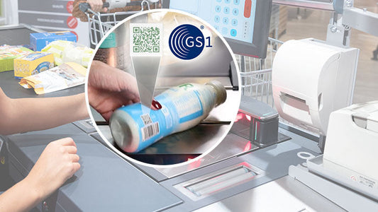 Datalogic Magellan 9900i bi-optic in-counter scanner (99111001000-000100) – in use at a checkout