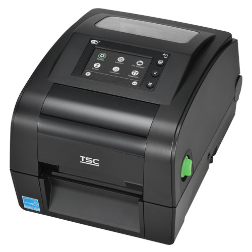 TSC TH340R 4-inch desktop UHF RFID label printer, 300 dpi, touch display, Wi-Fi + Bluetooth, black (TH340R-A001-0102) – front view