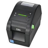 TSC DH220E 2-inch desktop direct thermal label printer, 203 dpi, USB, LED, black (DH220E-A001-0003) – front view