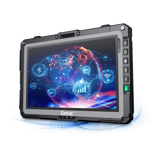Getac UX10 G5 rugged 10.1-inch tablet, HF RFID reader (UW1764VIXDSX) – front view