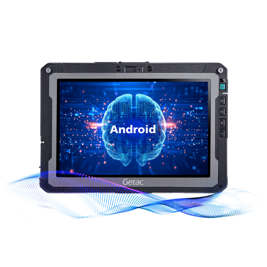 Getac ZX10 G2 10.1" rugged Android tablet (Z8A1GXGX58BX) – front view with Android screen