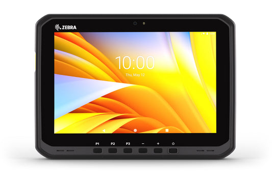 Zebra ET60 rugged tablet, Android (GMS), SE55 advanced range scanner, Wi-Fi only (ET60AW-0SQAGSK0C0-NA) – front view