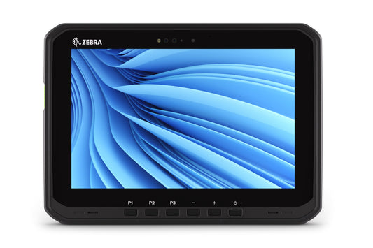 Zebra ET60 rugged tablet, Windows 11 Pro, SE55 advanced range scanner, Wi-Fi only (ET60WW-0S5DPSK0C0-00) – front view