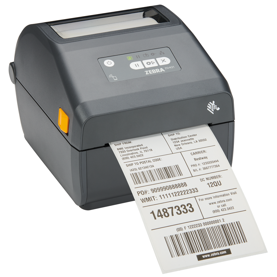 Zebra ZD421d desktop label printer used for label printer setup with Erply and Directo