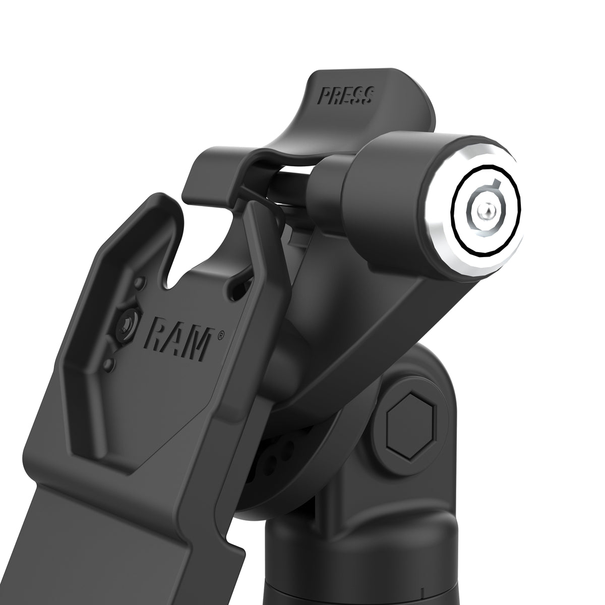 RAM Mounts GDS key-locking tilt and swivel dock with USB-C and two USB-A ports for IntelliSkin tablets with Uni-Conn adapter – further product photo