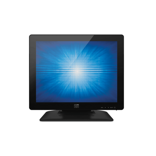 Elo 1523L 15-inch PCAP touch monitor in black, front view