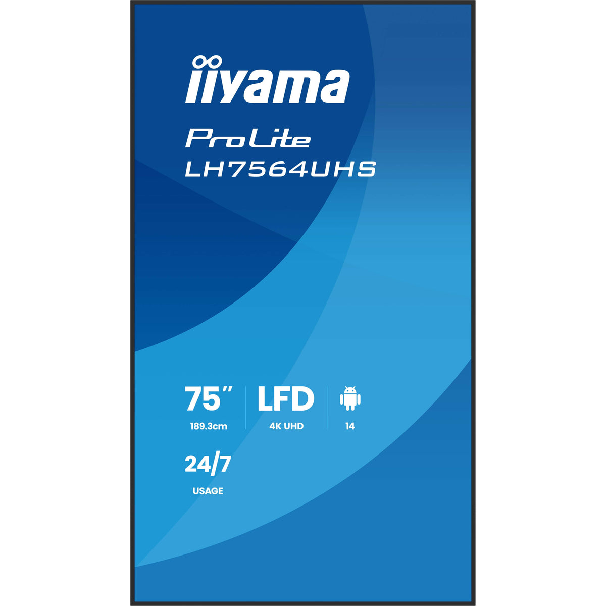 iiyama ProLite LH7564UHS-B1AG 75" 4K Digital Signage Display – official product photo 3 (LH7564UHS-B1AG)
