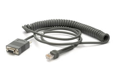 Zebra RS-232 kabelis, 2.7 m, spirālveida (CBA-R02-C09PAR)