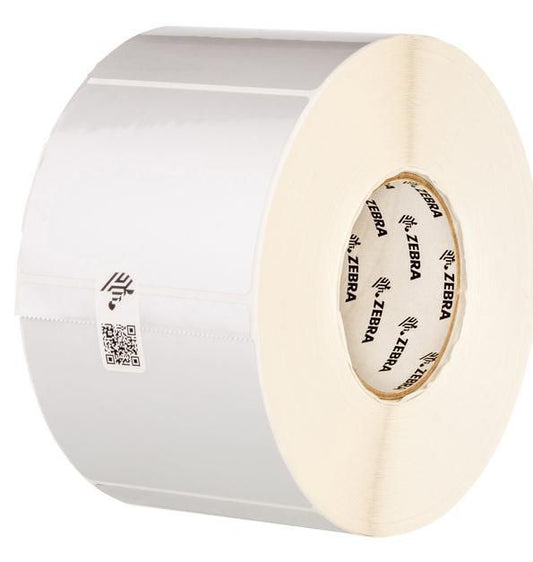 Labels, Zebra, Synthetic, Z-Ultimate 3000T Silver, W: 101.6 mm, H: 101.6 mm, D: 200 mm, C: 76 mm (880386-101)
