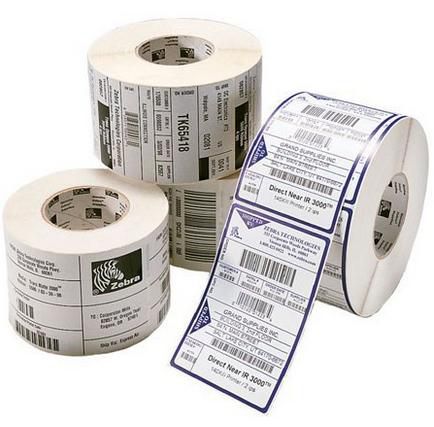 Labels, Zebra, Normal Paper, Z-Perform 1000T Removable, W: 75 mm, H: 37 mm, D: 127 mm, C: 25.4 mm (3010890-T)