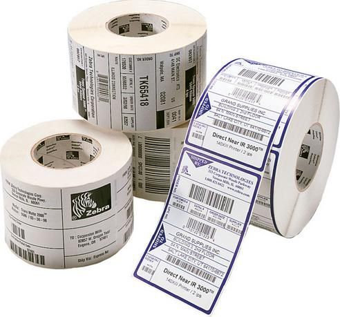 Labels, Zebra, Thermal Paper, Z-Perform 1000D, W: 50.8 mm, H: 12.7 mm, D: 127 mm, C: 25.4 mm (880175-012D)