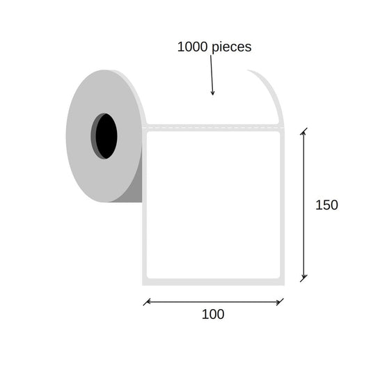 SCANSHOP thermal label roll 100 x 150 mm diagram