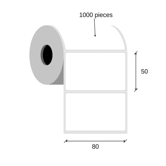 SCANSHOP thermal label roll 80 x 50 mm diagram