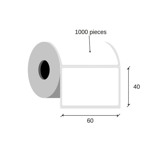 SCANSHOP thermal label roll 60 x 40 mm diagram
