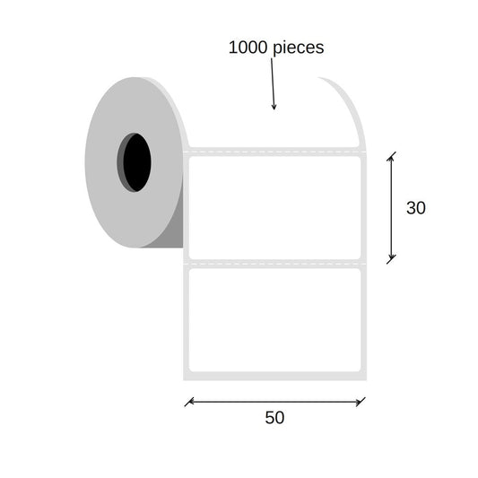SCANSHOP thermal label roll 50 x 30 mm diagram
