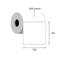 Foil synthetic 100x100 / 1000 pcs, 76 g, polypropylene,1 row, an external coil, acrilic adhesive, blue glos