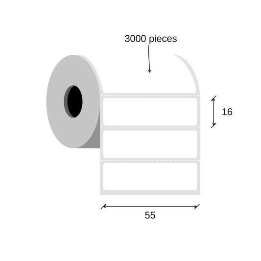 SCANSHOP thermal label roll 55 x 16 mm diagram