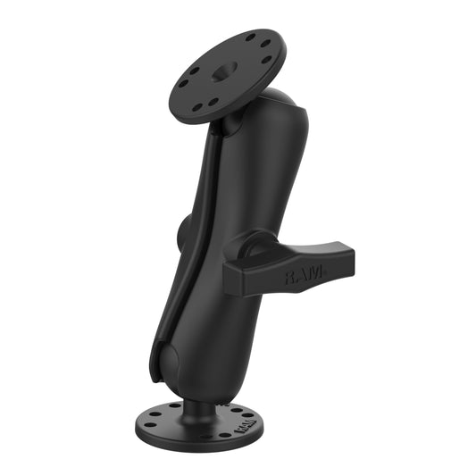 RAM Mounts C-size double ball mount with two round AMPS plates – product photo