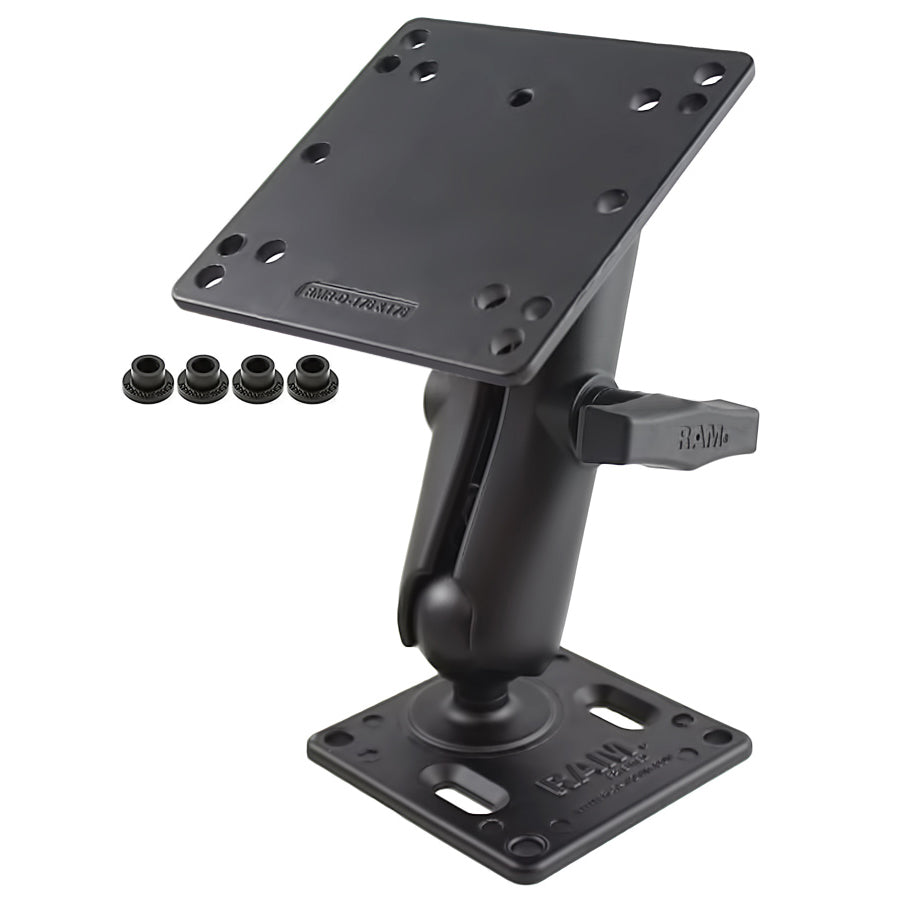 RAM Mounts C-size double ball mount with 75 × 75 and 100 × 100 mm VESA plates – product photo