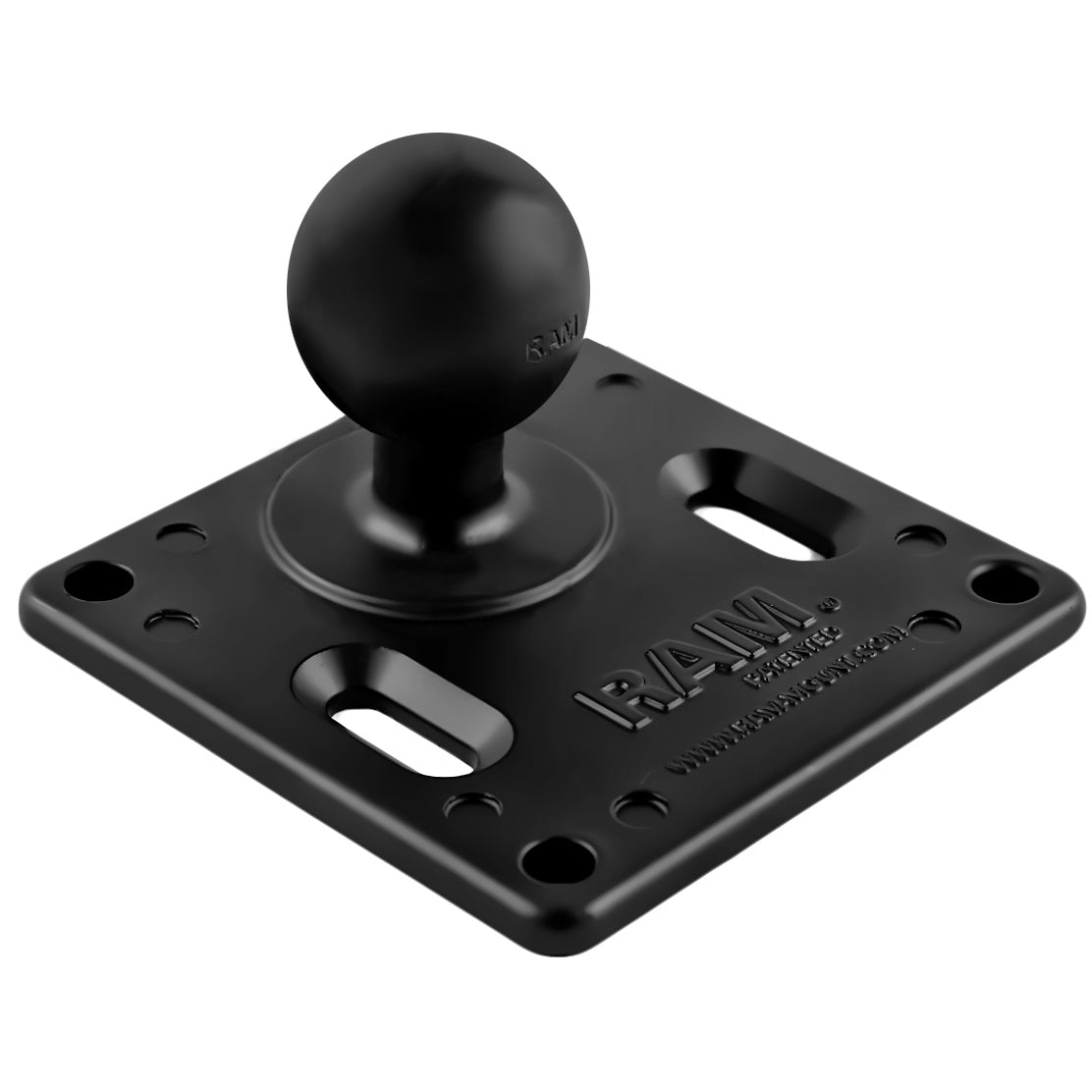 RAM Mounts 75 x 75 mm VESA plate with C-size ball and steel-reinforced post RAM-2461U-IN1 – another angle