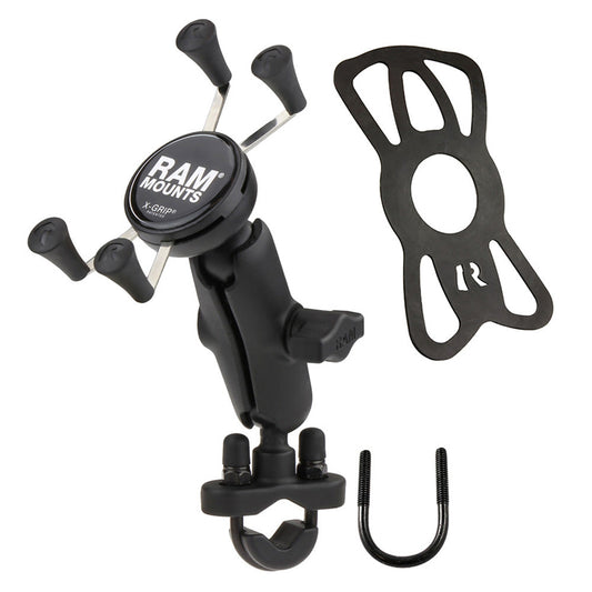 RAM Mounts X-Grip phone mount with handlebar U-bolt base (RAM-B-149Z-UN7U) – alternative view