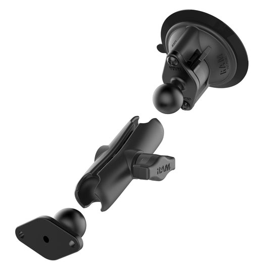 RAM Mounts B-size Twist-Lock suction cup mount with diamond plate, medium arm (RAM-B-166U) – alternative view