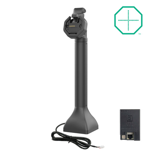 RAM Mounts GDS 14-inch pedestal dock with PoE for IntelliSkin Thin-Case tablets with rear pogo pads – main product photo