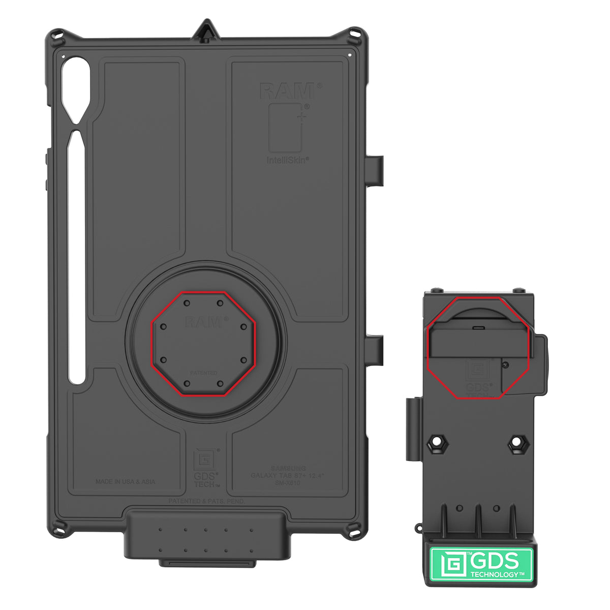 RAM Mounts GDS Uni-Conn spring-loaded tablet dock – additional product photo