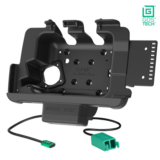 RAM Mounts GDS power + dual USB dock for Zebra ET40, ET45 and ET401 8-inch tablets in IntelliSkin – alternative view