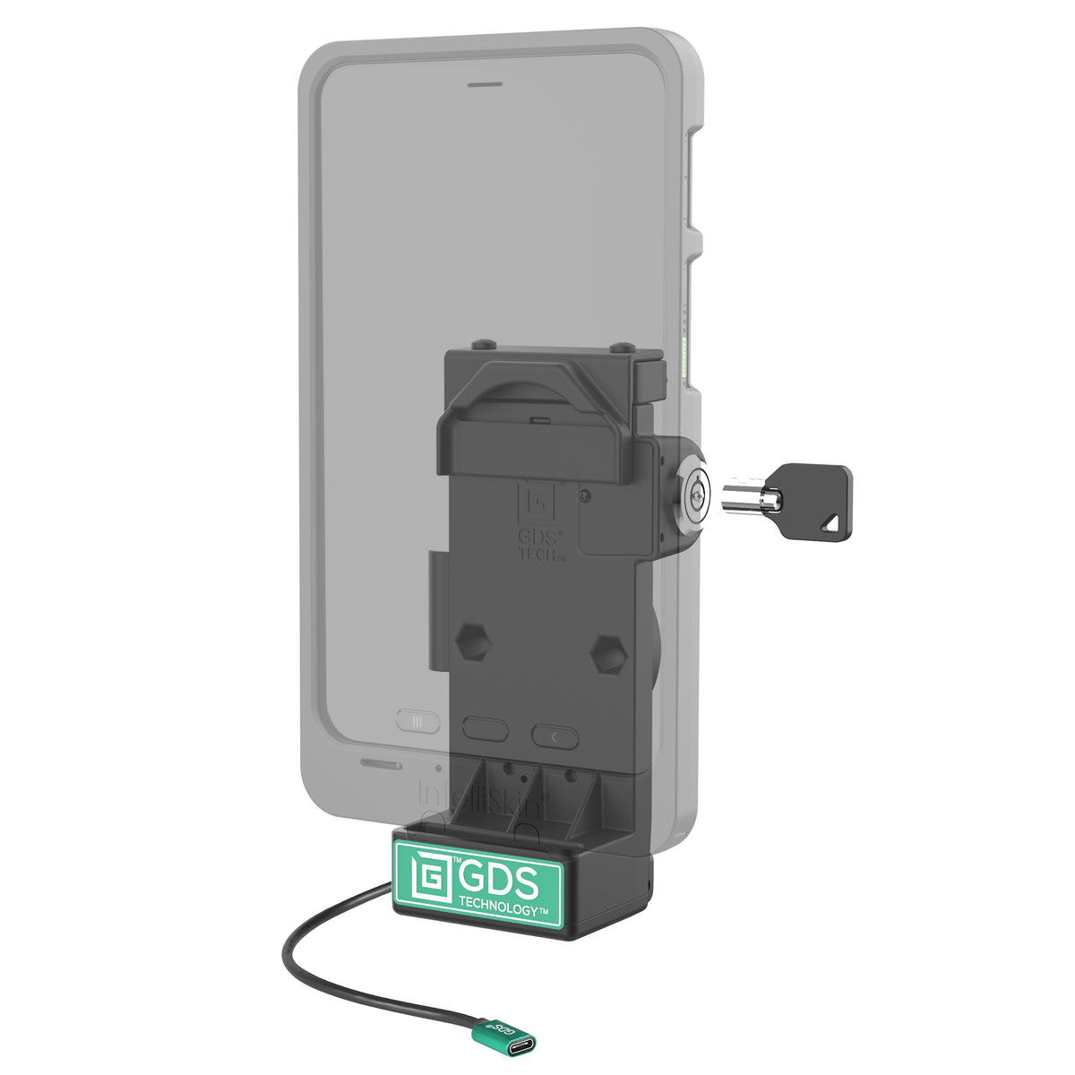 RAM Mounts GDS Uni-Conn locking spring-loaded tablet dock, heated pins – alternative view