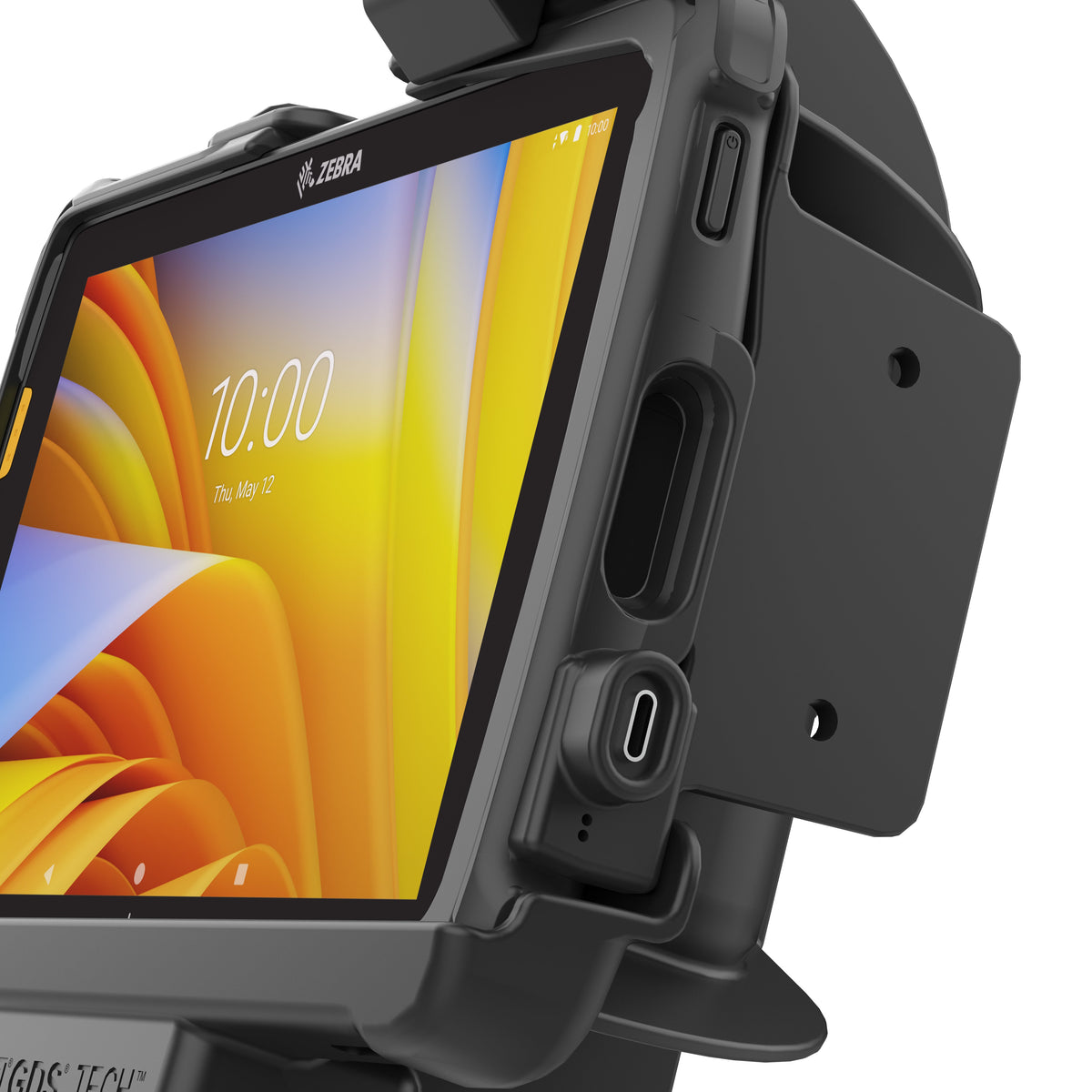 RAM Mounts locking GDS dock + data for Zebra ET40, ET45 and ET401 8-inch tablets in IntelliSkin – second alternative view