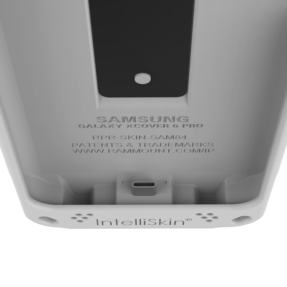 RAM Mounts IntelliSkin protective sleeve for Samsung Galaxy XCover7 Pro and 6 Pro in grey – detail photo