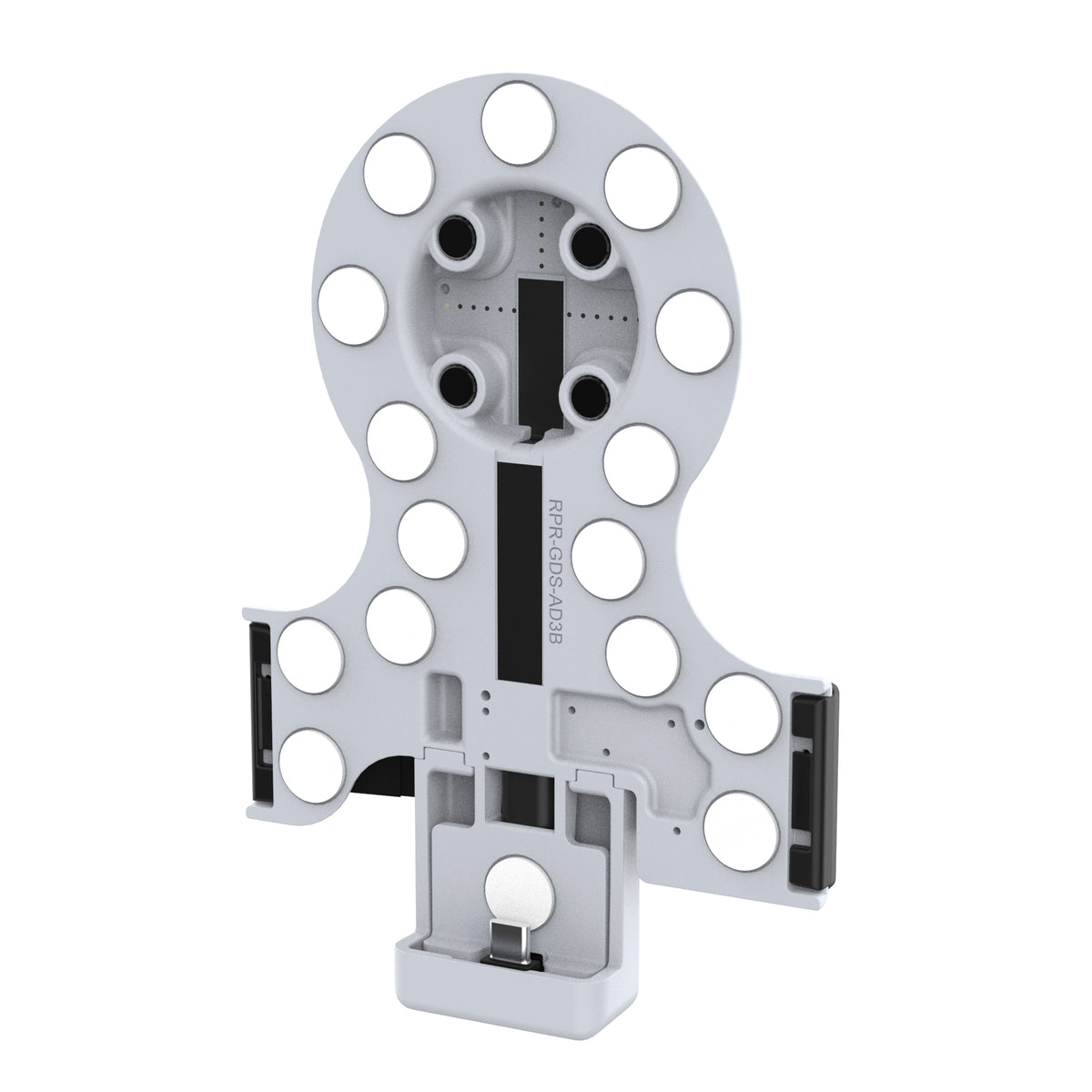 RAM Mounts GDS Tab-Conn adapter for tablets without case with rear pogo pads in light grey – additional view