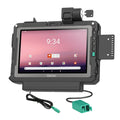 RAM Mounts Getac ZX10 dokstacija ar barošanu, 2× USB-A datu pieslēgumiem un atslēgas slēdzeni (RAM-HOL-GE4PD2KLU)