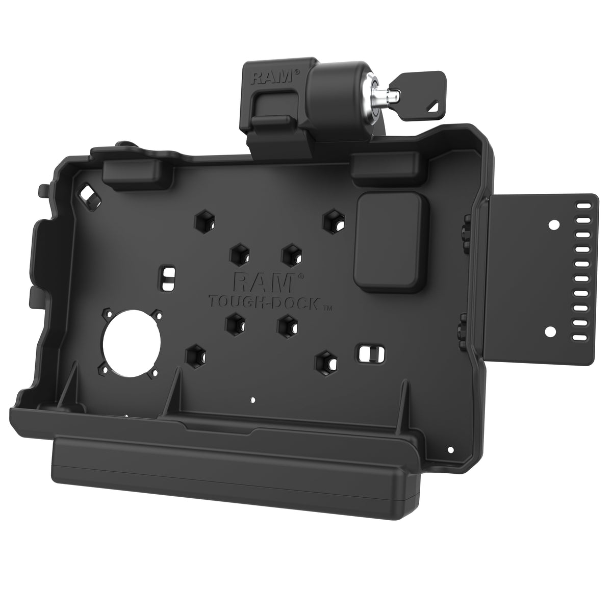 RAM Mounts key-locking Form-Fit holder for Getac ZX80 rugged tablet – alternative view