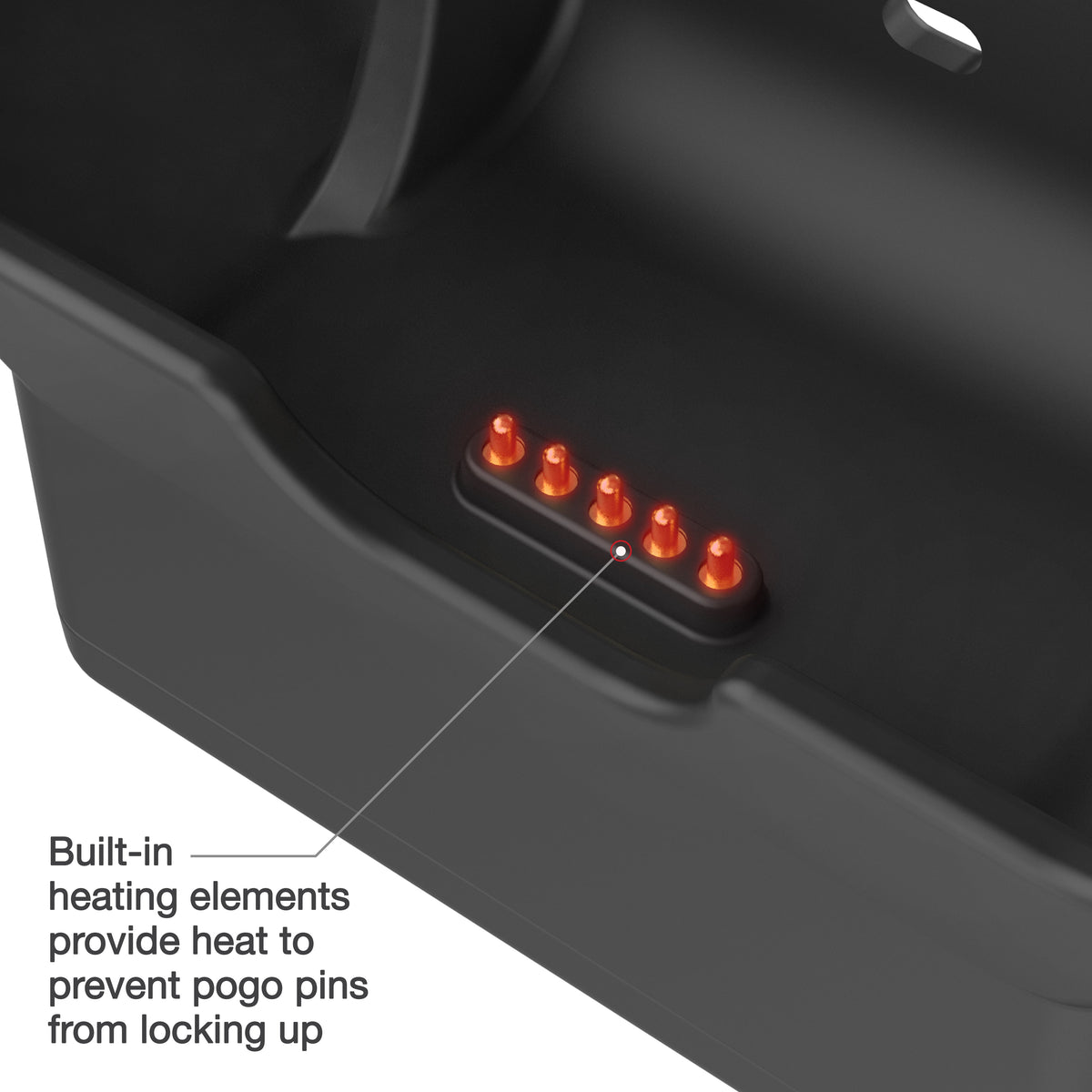RAM Mounts key-locking powered dock + USB-a with heated pins for Honeywell CT40, CT45 and CT47 – additional view