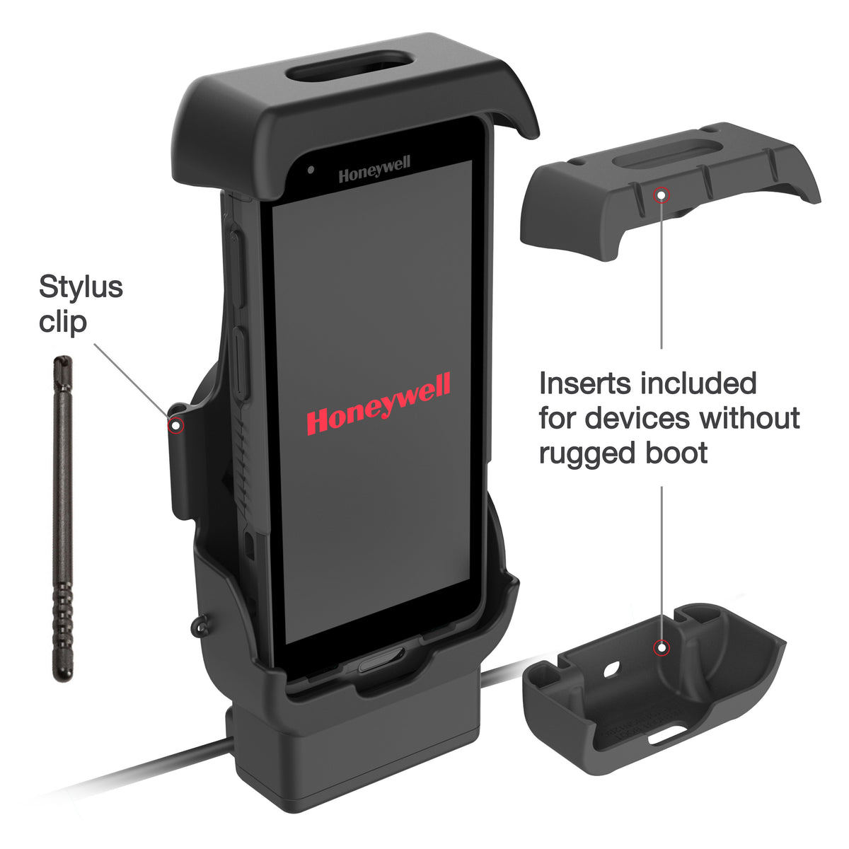 RAM Mounts key-locking powered dock + USB-a for Honeywell CT40, CT45 and CT47 – further view